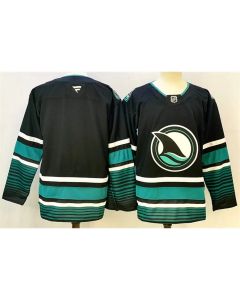 Men's San Jose Sharks Blank Black 2024-25 Alternate Stitched Hockey Premium Jersey (Black)