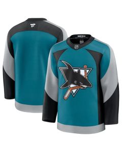 Men's San Jose Sharks Blank Teal 2025 Alternate Stitched Hockey Premium Jersey