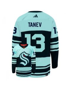 Men's Seattle Kraken #13 Brandon Tanev Ice Blue 2022-23 Reverse Retro Stitched Jersey