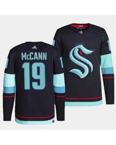Men's Seattle Kraken #19 Jared McCann Navy Stitched Hockey Jersey