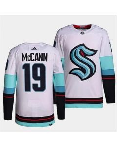 Men's Seattle Kraken #19 Jared McCann White Stitched Hockey Jersey