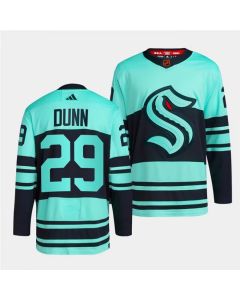 Men's Seattle Kraken #29 Vince Dunn Ice Blue 2022-23 Reverse Retro Stitched Jersey