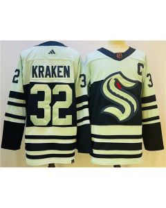 Men's Seattle Kraken #32 Kraken Ice Blue 2022-23 Reverse Retro Stitched Jersey
