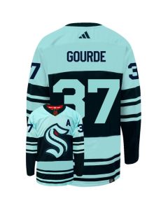 Men's Seattle Kraken #37 Yanni Gourde Ice Blue 2022-23 Reverse Retro Stitched Jersey
