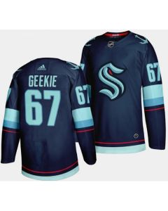 Men's Seattle Kraken #67 Morgan Geekie Navy Stitched Jersey