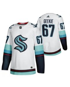Men's Seattle Kraken #67 Morgan Geekie White Stitched Jersey