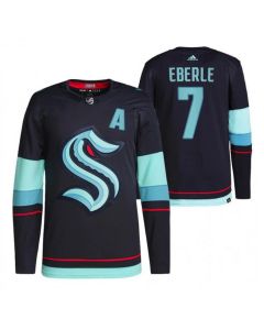 Men's Seattle Kraken #7 Jordan Eberle 2021/22 Navy Home Stitched Jersey