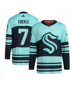 Men's Seattle Kraken #7 Jordan Eberle Ice Blue 2022-23 Reverse Retro Stitched Jersey
