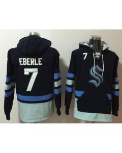Men's Seattle Kraken #7 Jordan Eberle Navy Ageless Must-Have Lace-Up Pullover Hoodie