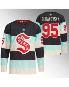 Men's Seattle Kraken #95 Andre Burakovsky 2024 Deep Sea Blue Winter Classic Stitched Jersey