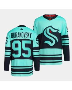 Men's Seattle Kraken #95 Andre Burakovsky Ice Blue 2022-23 Reverse Retro Stitched Jersey