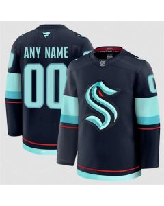 Men's Seattle Kraken Active Player Custom Navy 2024-25 Home Stitched Hockey Jersey (Navy)
