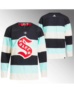 Men's Seattle Kraken Blank 2024 Deep Sea Blue Winter Classic Stitched Jersey