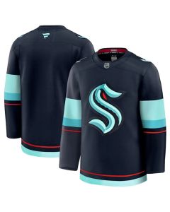 Men's Seattle Kraken Blank Navy 2024-25 Home Stitched Hockey Premium Jersey