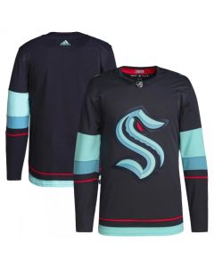 Men's Seattle Kraken Blank Navy Stitched Jersey