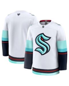 Men's Seattle Kraken Blank White 2024-25 Away Stitched Hockey Jersey