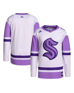 Men's Seattle Kraken Blank White/Purple Stitched Jersey