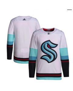 Men's Seattle Kraken Blank White Stitched Jersey
