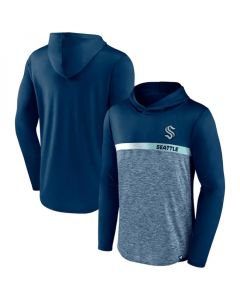 Men's Seattle Kraken Deep Sea Blue Podium Defender Pullover Hoodie