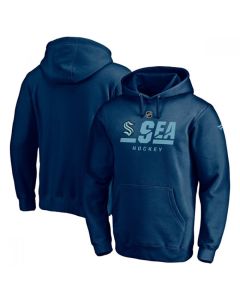 Men's Seattle Kraken Navy Secondary Logo Pullover Hoodie
