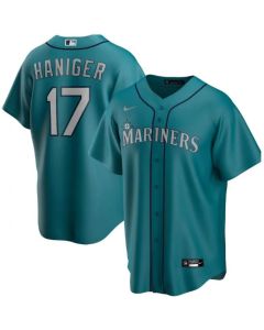 Men's Seattle Mariners #17 Mitch Haniger Aqua Cool Base Stitched jersey
