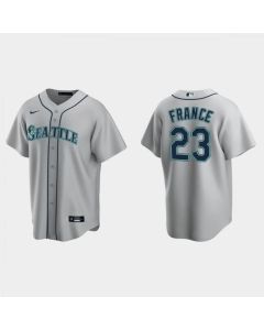 Men's Seattle Mariners #23 Ty France Gray Cool Base Stitched jersey