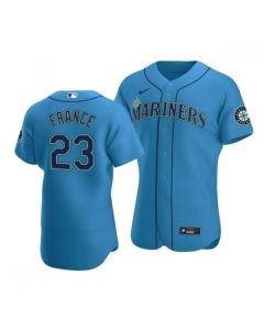 Men's Seattle Mariners #23 Ty France Royal Flex Base Stitched Jersey