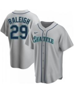 Men's Seattle Mariners #29 Cal Raleigh Grey Cool Base Stitched jersey