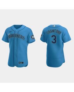 Men's Seattle Mariners #3 J.P. Crawford Royal Flex Base Stitched Jersey