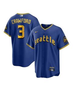 Men's Seattle Mariners #3 J.P. Crawford Royal Home Replica Jersey (Royal)