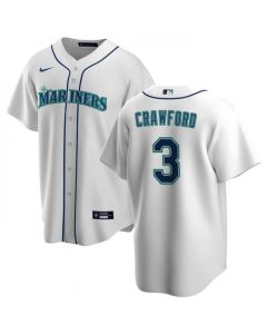 Men's Seattle Mariners #3 J.P. Crawford White Cool Base Stitched jersey