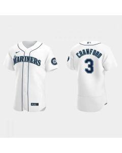 Men's Seattle Mariners #3 J.P. Crawford White Flex Base Stitched Jersey