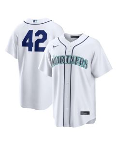 Men's Seattle Mariners #42 Jackie Robinson Nike White Home 2026 Jackie Robinson Day Replica Jersey (White)