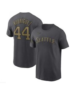 Men's Seattle Mariners #44 Julio Rodriguez 2022 All-Star Charcoal T-Shirt