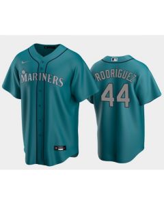 Men's Seattle Mariners #44 Julio Rodriguez Aqua Cool Base Stitched jersey
