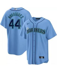 Men's Seattle Mariners #44 Julio Rodriguez Blue Cool Base Stitched Baseball Jersey