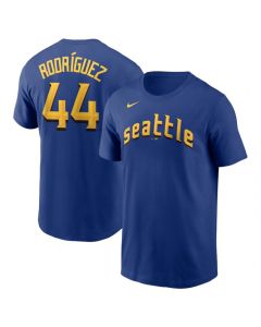 Men's Seattle Mariners #44 Julio Rodriguez Royal 2023 City Connect Name & Number T-Shirt