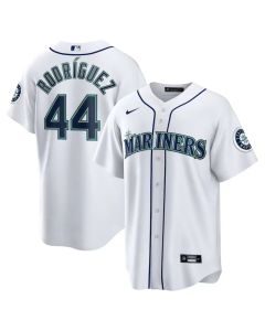Men's Seattle Mariners #44 Julio Rodriguez White Home Replica Jersey