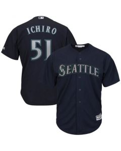 Men's Seattle Mariners #51 ichiro Suzuki Navy Cool Base Stitched jersey