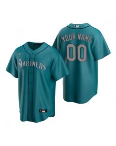 Men's Seattle Mariners ACTIVE PLAYER Custom Aqua Cool Base Stitched Jersey