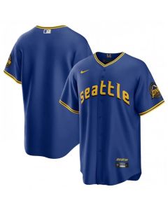 Men's Seattle Mariners ACTIVE Player Custom Royal 2023 City Connect Cool Base Stitched Baseball Jersey