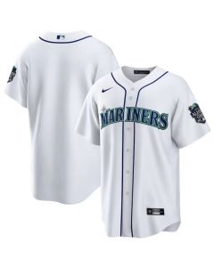 Men's Seattle Mariners ACTIVE Player Custom White 2023 All-Star Game Patch Cool Base Stitched Baseball Jersey