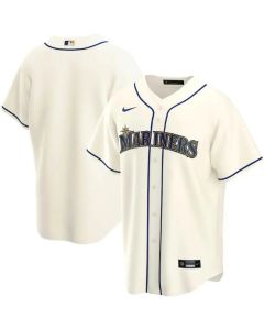 Men's Seattle Mariners Blank Cream Cool Base Stitched jersey