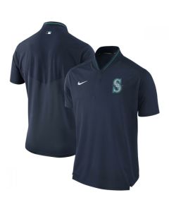 Men's Seattle Mariners Navy Authentic Collection Elite Performance Polo