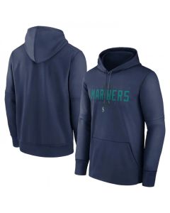Men's Seattle Mariners Navy Pregame Performance Pullover Hoodie