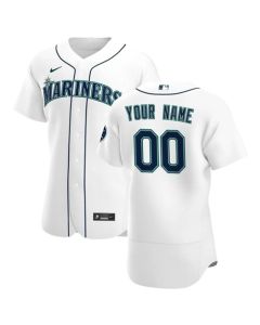 Men's Seattle Mariners White Customized Stitched MLB Jersey