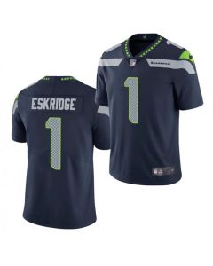 Men's Seattle Seahawks #1 D'Wayne Eskridge Navy Vapor Untouchable Limited Stitched Jersey