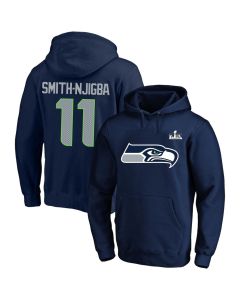 Men's Seattle Seahawks #11 Jaxon Smith-Njigba College Navy Super Bowl LX Champions Fleece Hoodie (Navy)