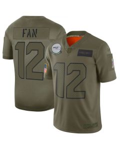 Men's Seattle Seahawks #12 Fan 2019 Camo Salute To Service Limited Stitched NFL Jersey