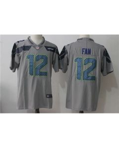 Men's Seattle Seahawks #12 Fan Grey Stitched NFL Vapor Untouchable Limited Jersey